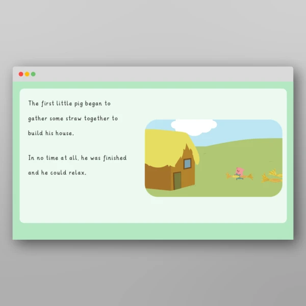 An image of the The Three Little Pigs Story ebook Resource