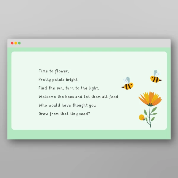 An image of the Plants Theme Based Rhymes Resource