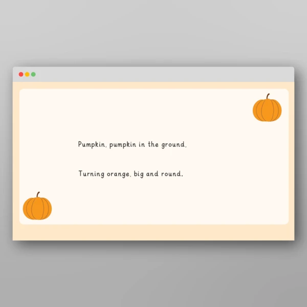 An image of the Autumn Rhyme Resource