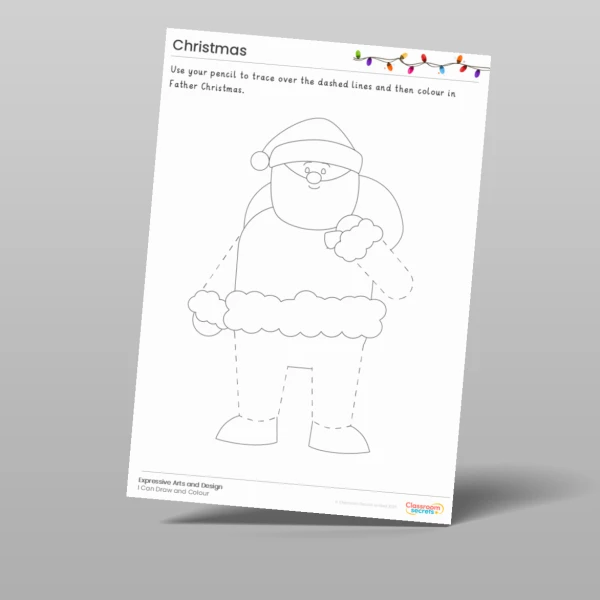 An image of the Christmas I Can Draw and Colour Resource