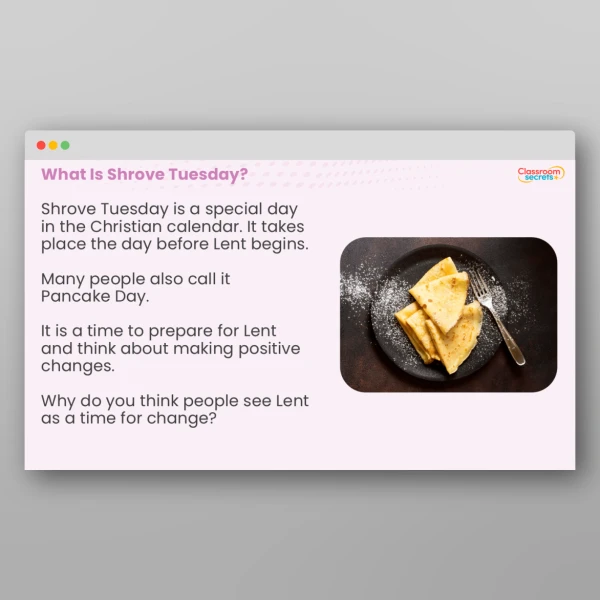 An image of the Shrove Tuesday Whole School Assembly Resource