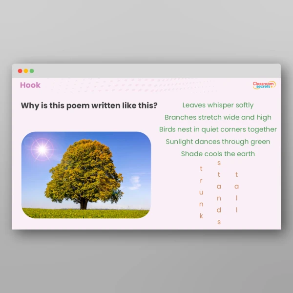 An image of the Shape Poems Activity Resource