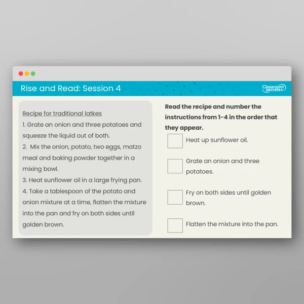 An image of the Rise and Read Hanukkah Resource