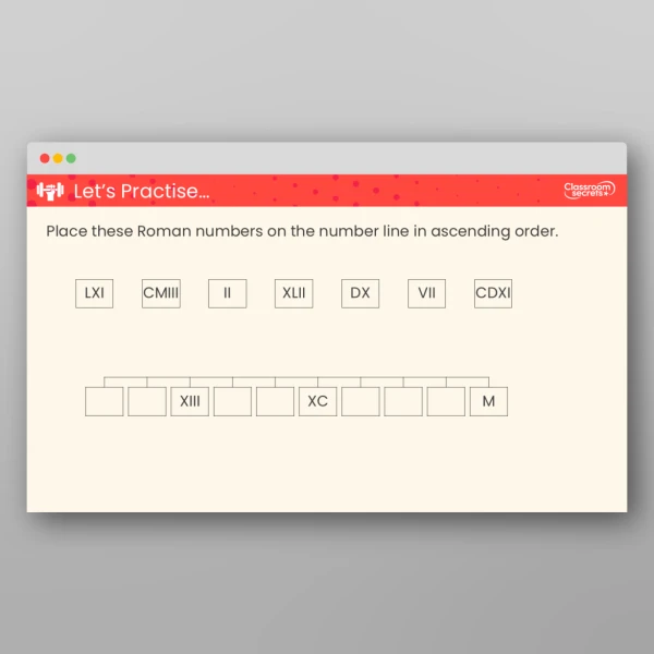 An image of the Free Roman Numerals to 1,000 Teaching PPT Resource