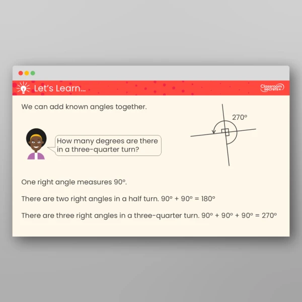 An image of the Understand and Use Degrees Teaching PPT Resource