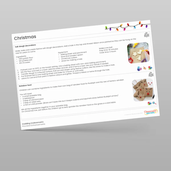 An image of the Christmas Provision Enhancement Resource