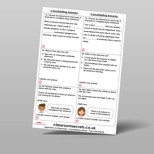 An image of the Consolidating Adverbs Application and Reasoning Resource
