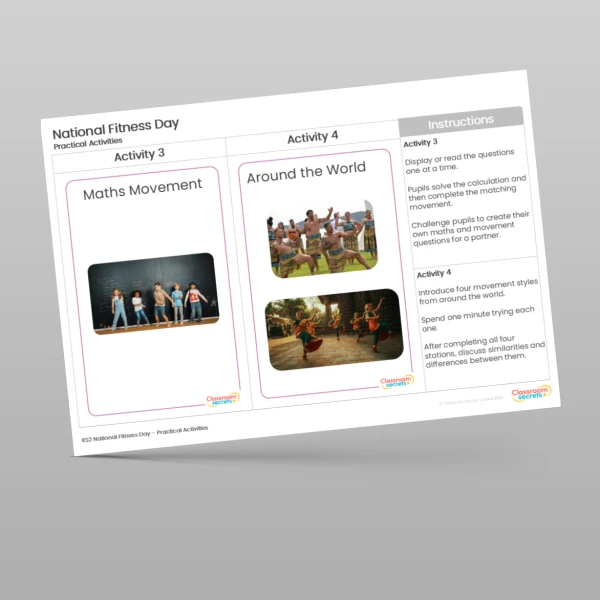 An image of the National Fitness Day Practical Activities Resource