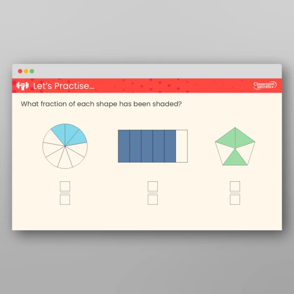 An image of the Understand the Numerators of Non-Unit Fractions Teaching PPT Resource