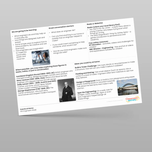 An image of the Engineers Week at Home Resource