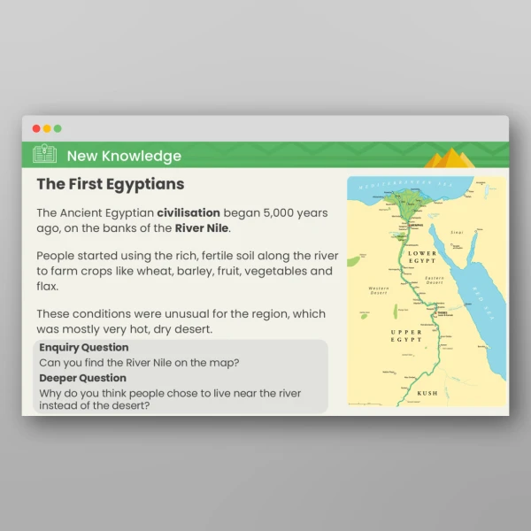 An image of the The Ancient Egyptians What Were the Three Egyptian Kingdoms? PPT Resource