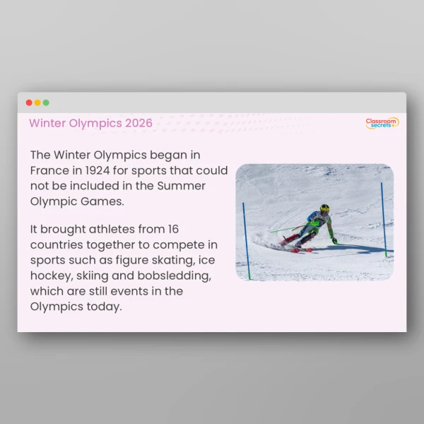 An image of the Winter Olympics 2026 Whole School Assembly Resource