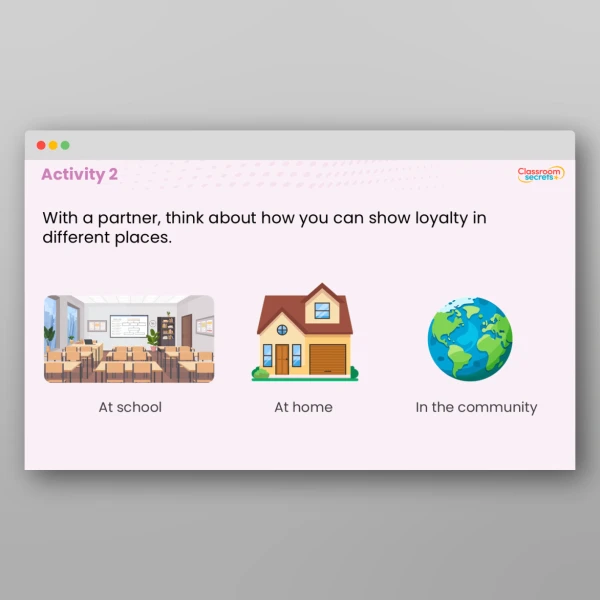 An image of the LKS2 Values - Loyalty Resource