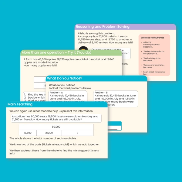 An image of the Multi-Step Addition and Subtraction Problems Teaching PowerPoint Resource