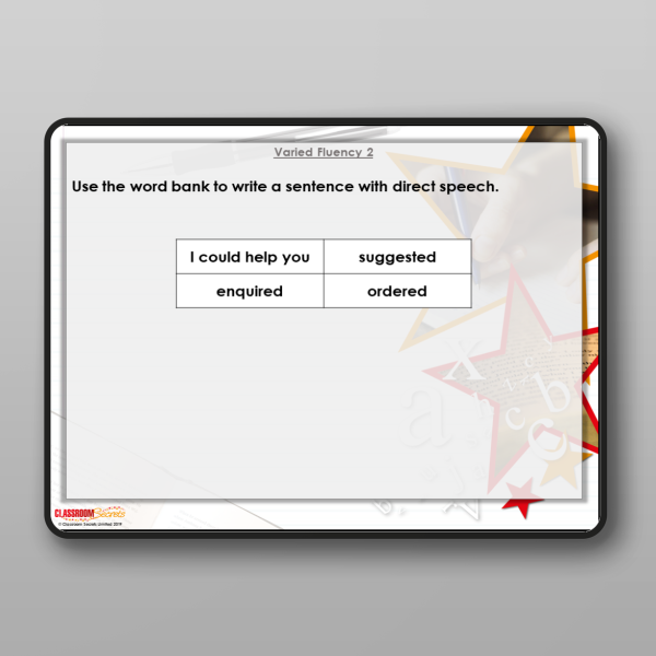 Year 3 Writing Direct Speech Modelling Ppt Resource | Classroom Secrets
