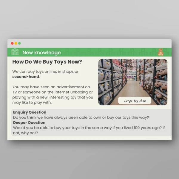 An image of the Lesson 1: What Are Toys Like Today? PPT Resource