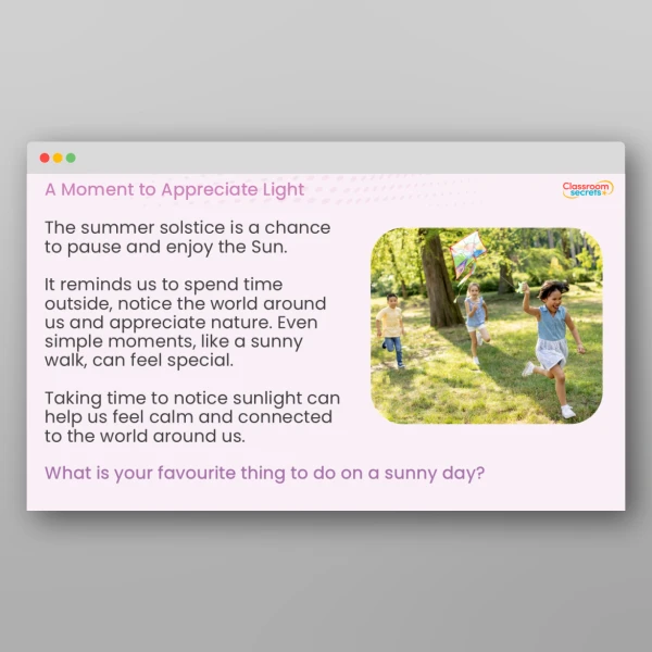 An image of the Summer Solstice Whole School Assembly PPT Resource