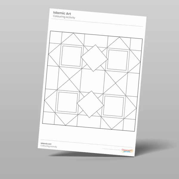 An image of the Islamic Art Colouring Activity Resource