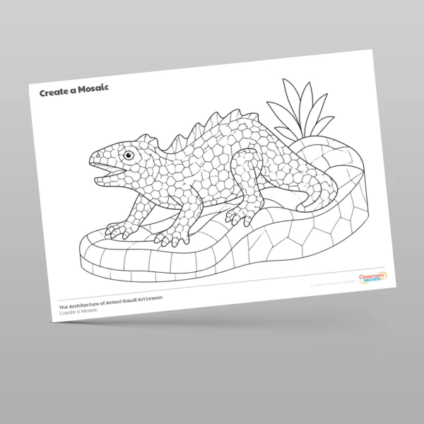 An image of the Create a Mosaic Worksheet Resource