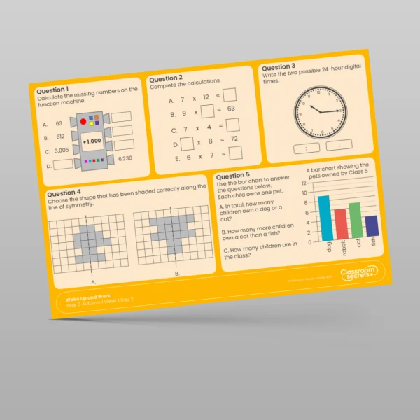 An image of the Autumn 1 Week 1 Wake Up and Work Resource