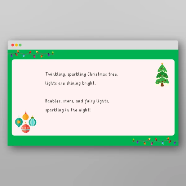 An image of the Christmas Rhyme Resource