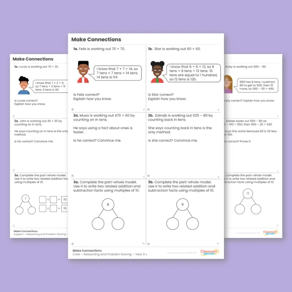Year 3 Make Connections Addition and Subtraction Reasoning and Problem Solving