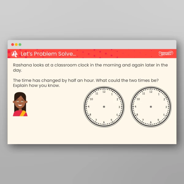 An image of the O'Clock and Half Past Teaching PPT Resource