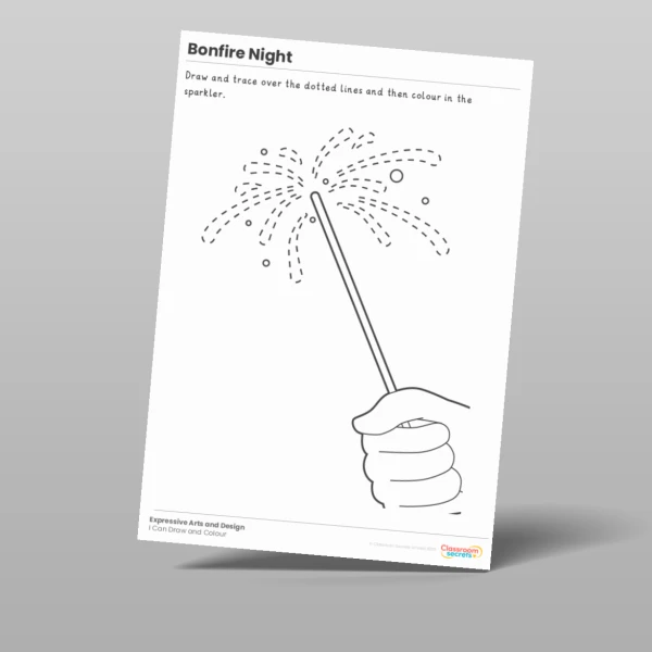 An image of the Bonfire Night I Can Colour and Draw Activity Resource