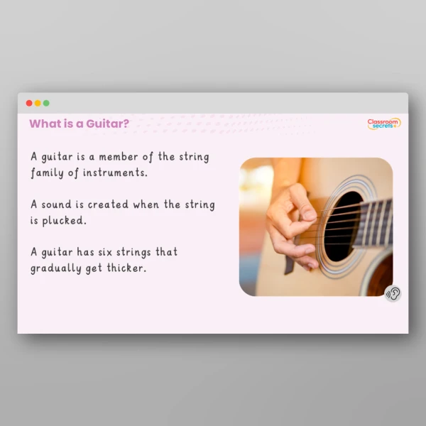 An image of the All About the Guitar Assembly Resource