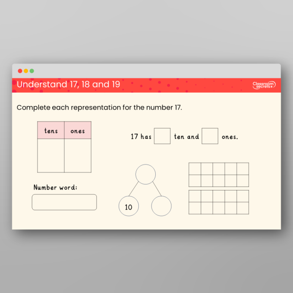 Year 1 Understand 17 18 And 19 Teaching Ppt Resource | Classroom Secrets