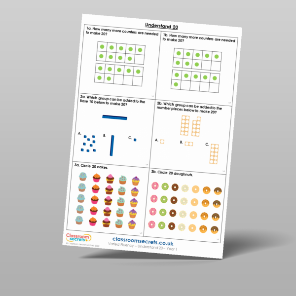 Year 1 Understand 20 Varied Fluency Resource | Classroom Secrets