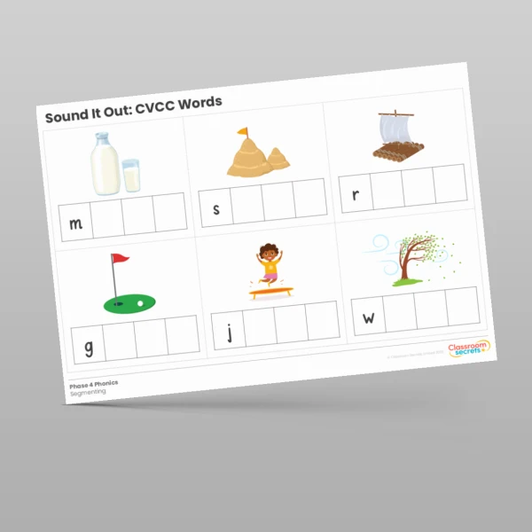 An image of the Phonics Sound It Out: CVCC Words Resource