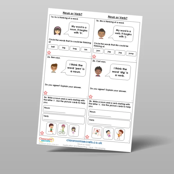 An image of the Noun or Verb? Application and Reasoning Resource