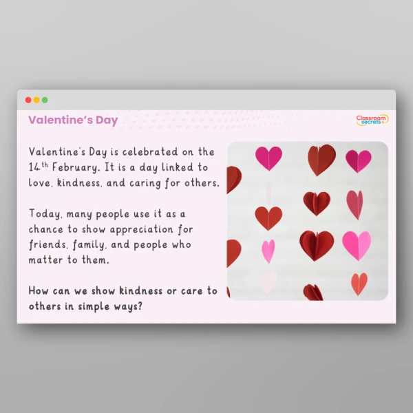 An image of the Valentine's Day KS1 Assembly Resource