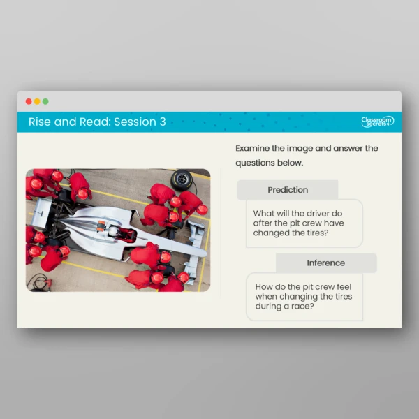 An image of the Rise and Read Formula 1 Resource