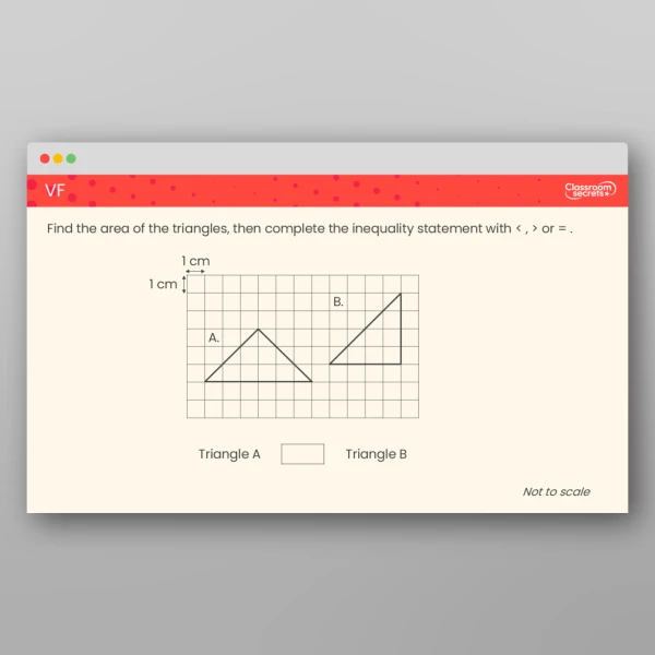An image of the Area of a Triangle - Counting Squares Tutor PPT Resource