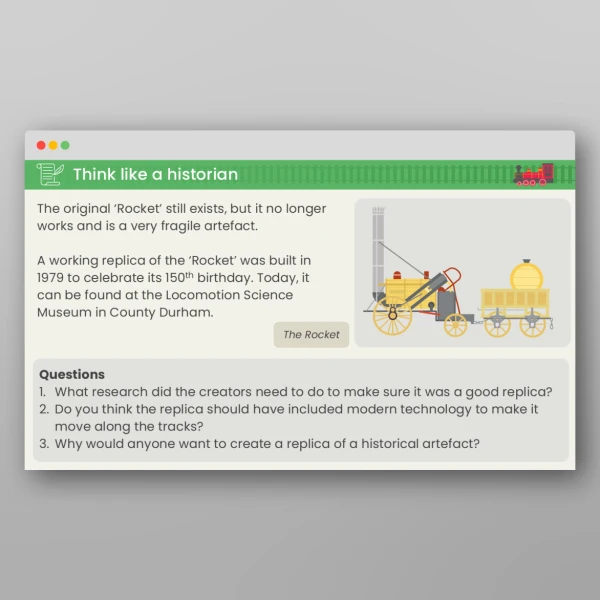 An image of the Lesson 2: What Impact Did George Stephenson Have on Train Travel? PPT Resource