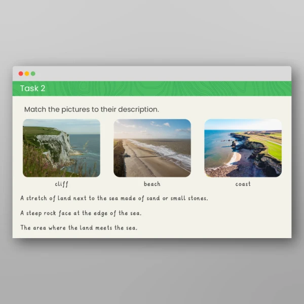 An image of the Beaches and Cliffs Geography PPT Resource