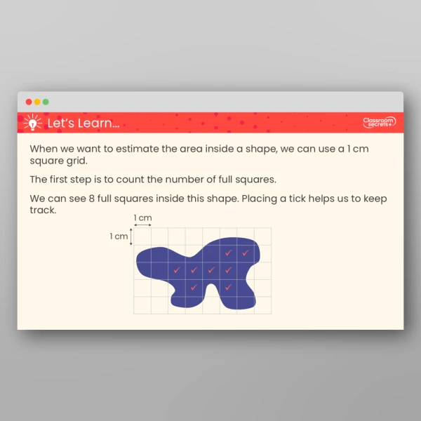 An image of the Estimate Area Teaching PPT Resource