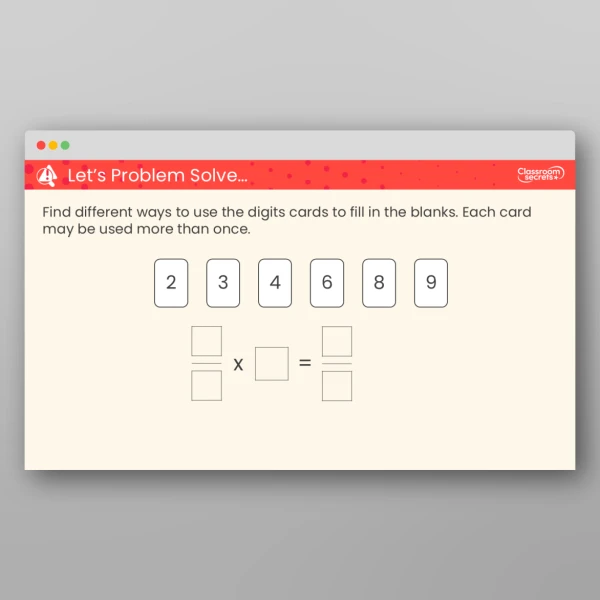 An image of the Multiply a Non-Unit Fraction by an Integer Teaching PPT Resource
