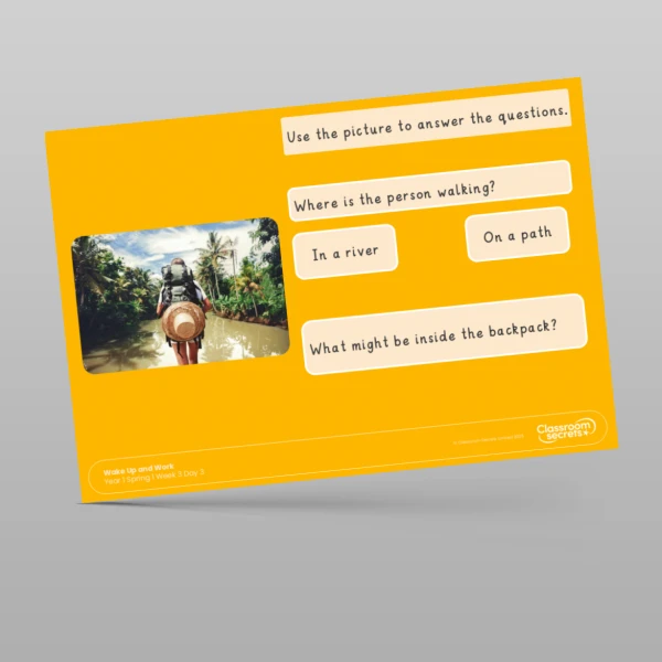 An image of the Spring 1 Week 3 Wake Up and Work Resource