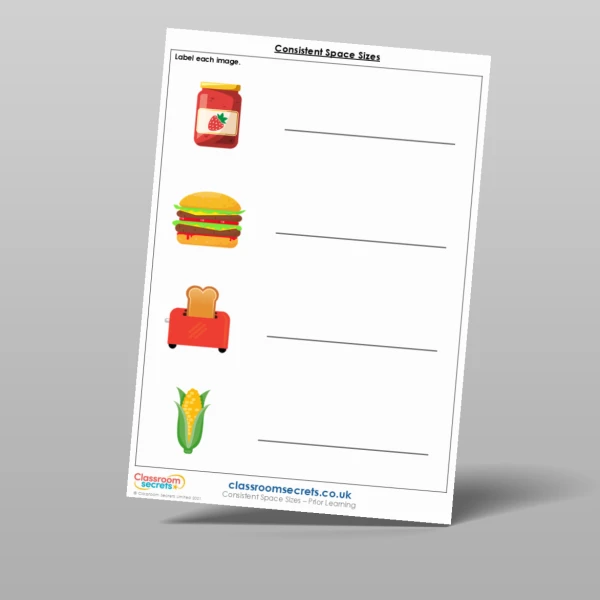 An image of the Consistent Space Sizes Prior Learning Resource