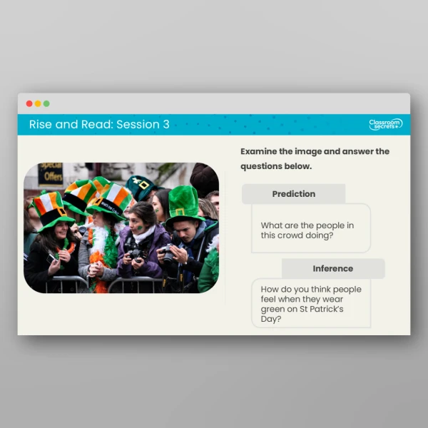 An image of the Rise and Read St Patrick's Day Resource