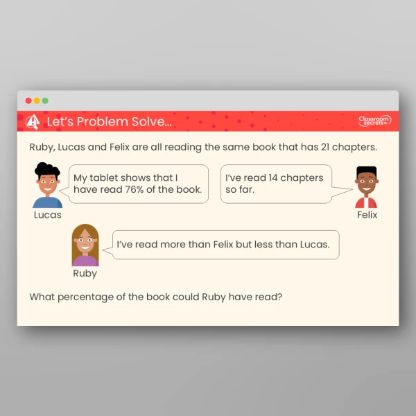 An image of the Fractions to Percentages Teaching PPT Resource