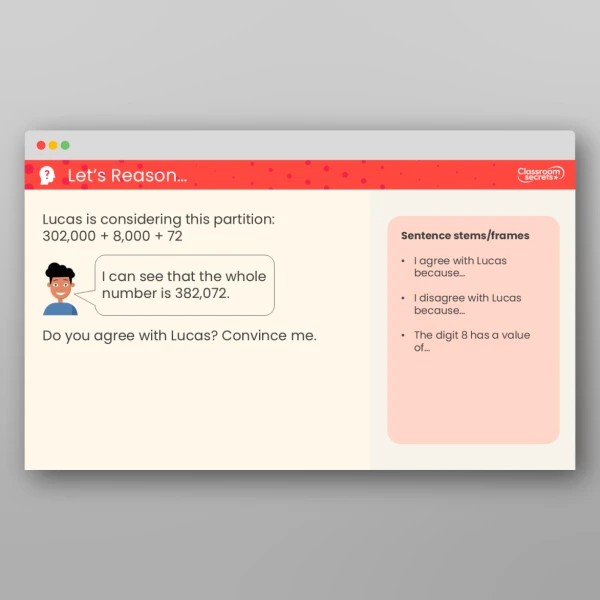 An image of the Partition Numbers to 1,000,000 Teaching PPT Resource