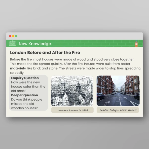 An image of the Lesson 6: What Has Changed Since the Fire? PPT Resource