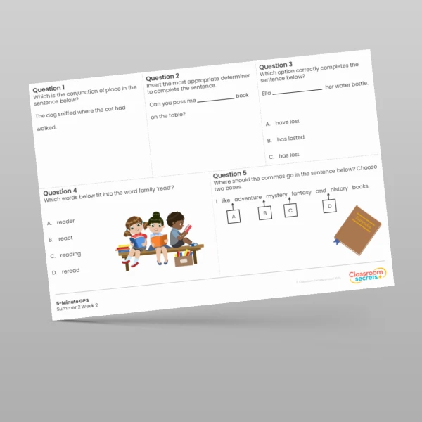 An image of the 5-Minute GPS Summer 2 Week 2 Resource