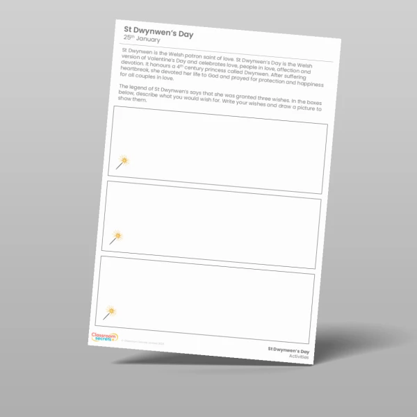 An image of the St Dwynwen's Day Activity Pack Resource