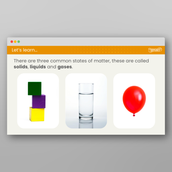 Year 4 What Are Solids Liquids And Gases Lesson Resource | Classroom ...