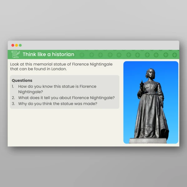 An image of the Lesson 3: Who Was Florence Nightingale? PPT Resource